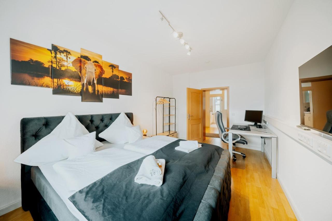 Blissplace 3 Zi Premium Apartment Nahe Getec Arena Mit Kingsize Betten Und Balkon Magdeburk Exteriér fotografie